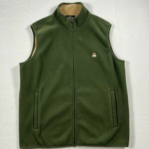 Brooks Brothers 346 Red Full Zip Fleece Jacket Blue Side Panels Mens Size L